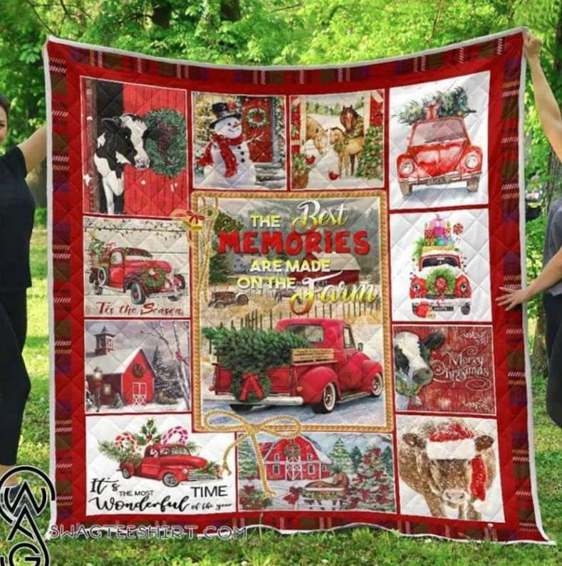 Farm Christmas In Farm 3D Quilt Blanket