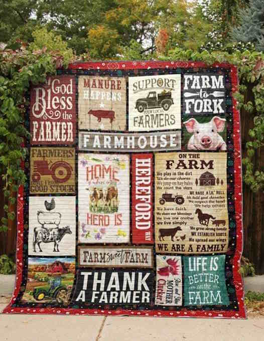 Farm House 3D Customized Quilt Blanket