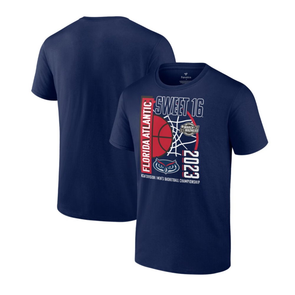 FAU Owls 2023 NCAA Men’s Basketball Tournament March Madness Sweet 16 T-Shirt