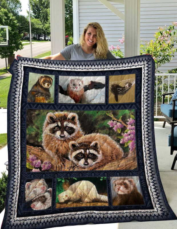 Ferret 3D Customized Quilt Blanket