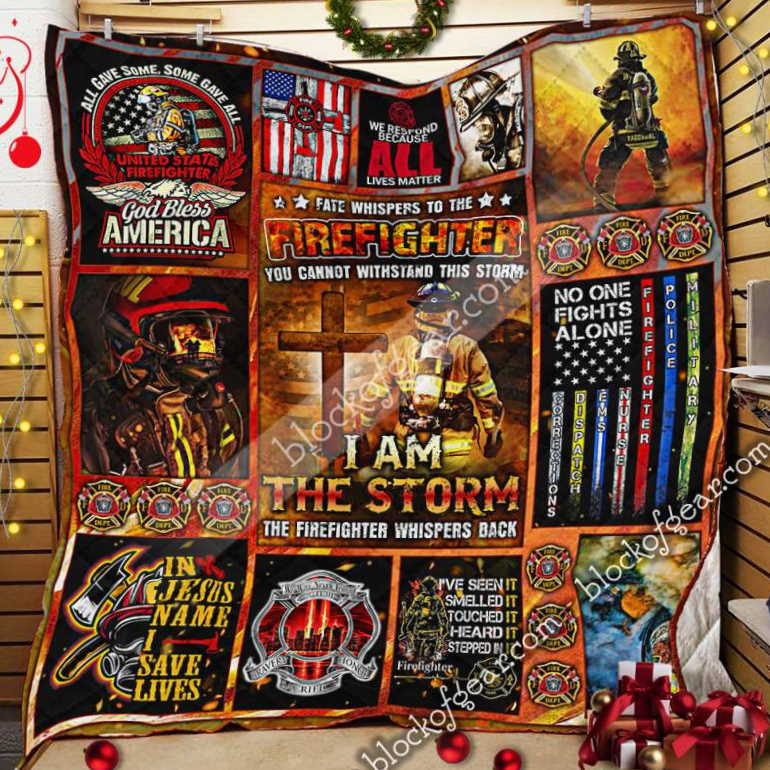 Firefighter Am The Storm 3D Quilt Blanket