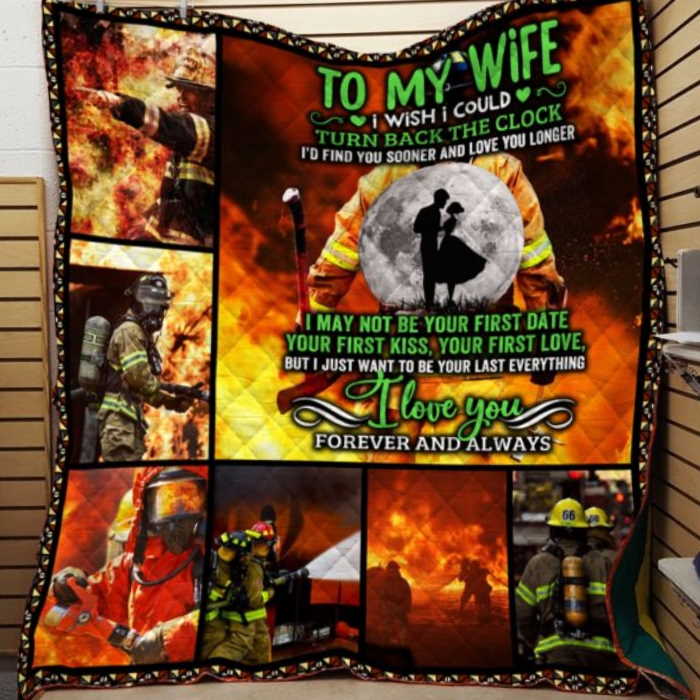 Firemen To My Wife 3D Customized Quilt Blanket