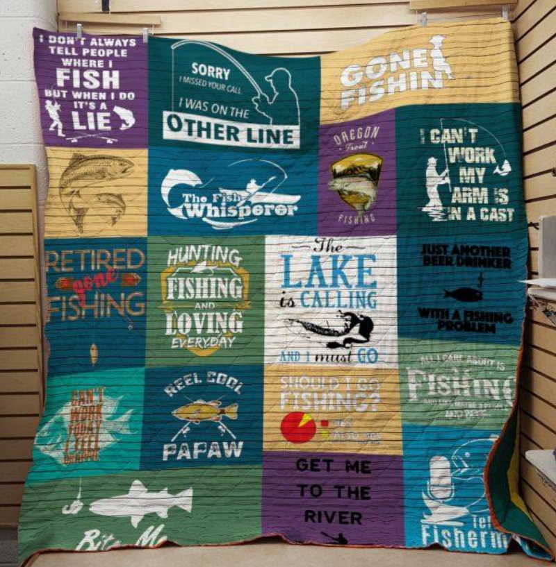 Fishing The Lake Is Calling 3D Customized Quilt Blanket