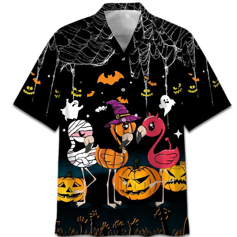 Flamingo Halloween Hawaiian Shirt