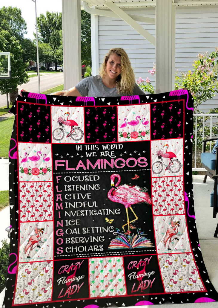 Flamingos 3D Customized Quilt Blanket