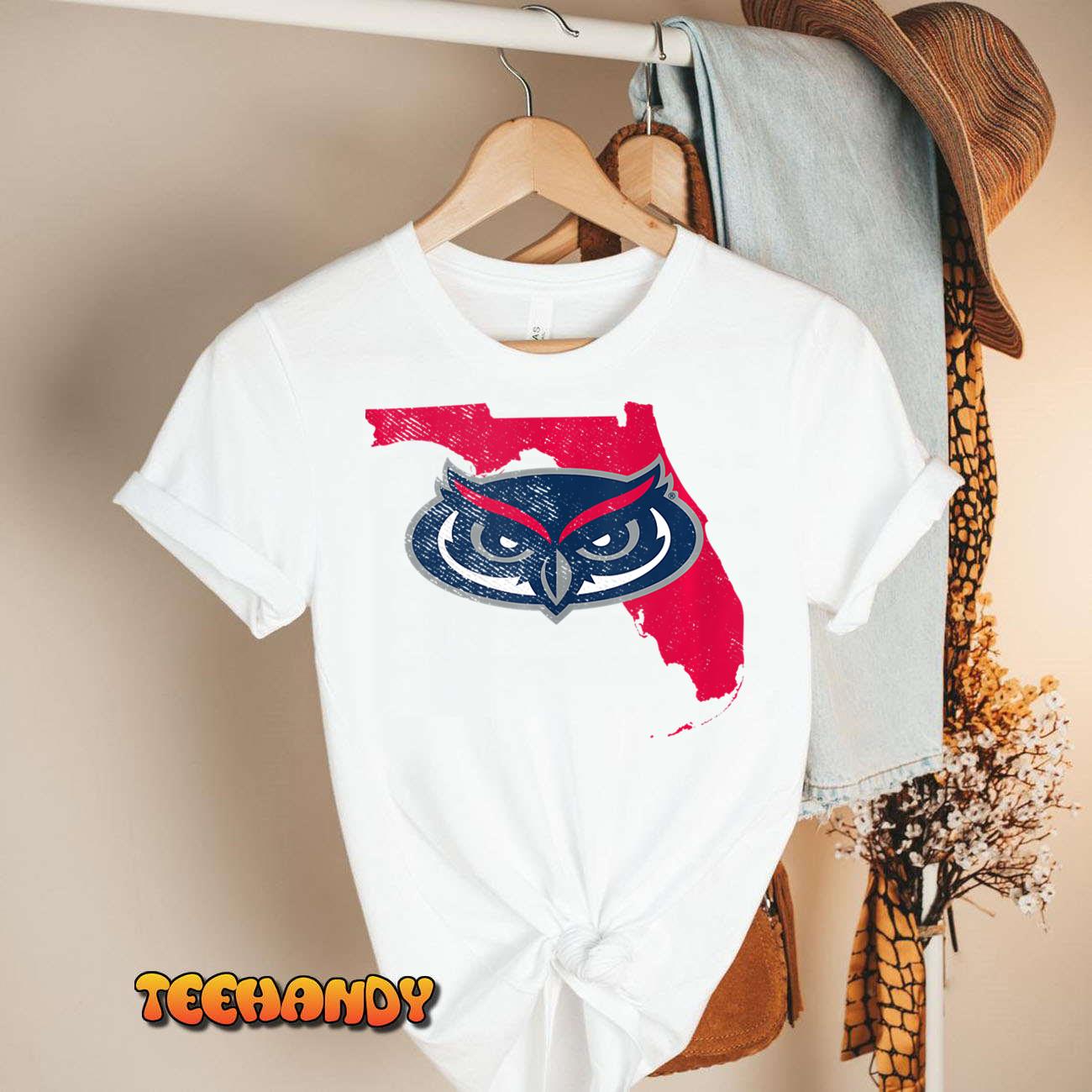 Florida Atlantic University FAU Owls State Shape T Shirt