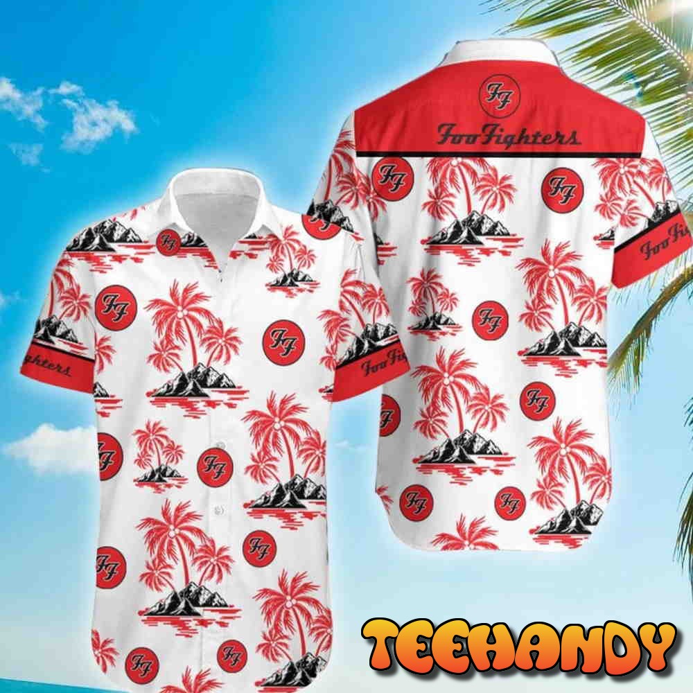 Foo Fighters Palm Tree Rock Fans Hawaiian Shirt