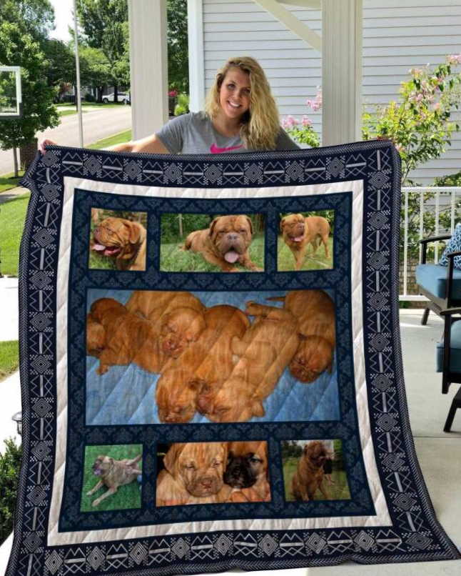 French Mastiff 3D Customized Quilt Blanket