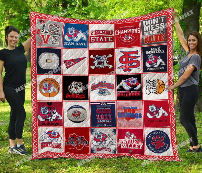 Fresno State Bulldogs 3D Customized Quilt Blanket