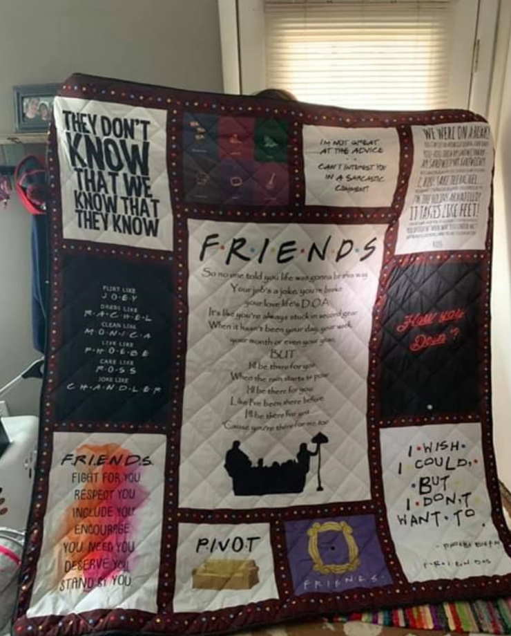 Friends tv show quilt blanket sale