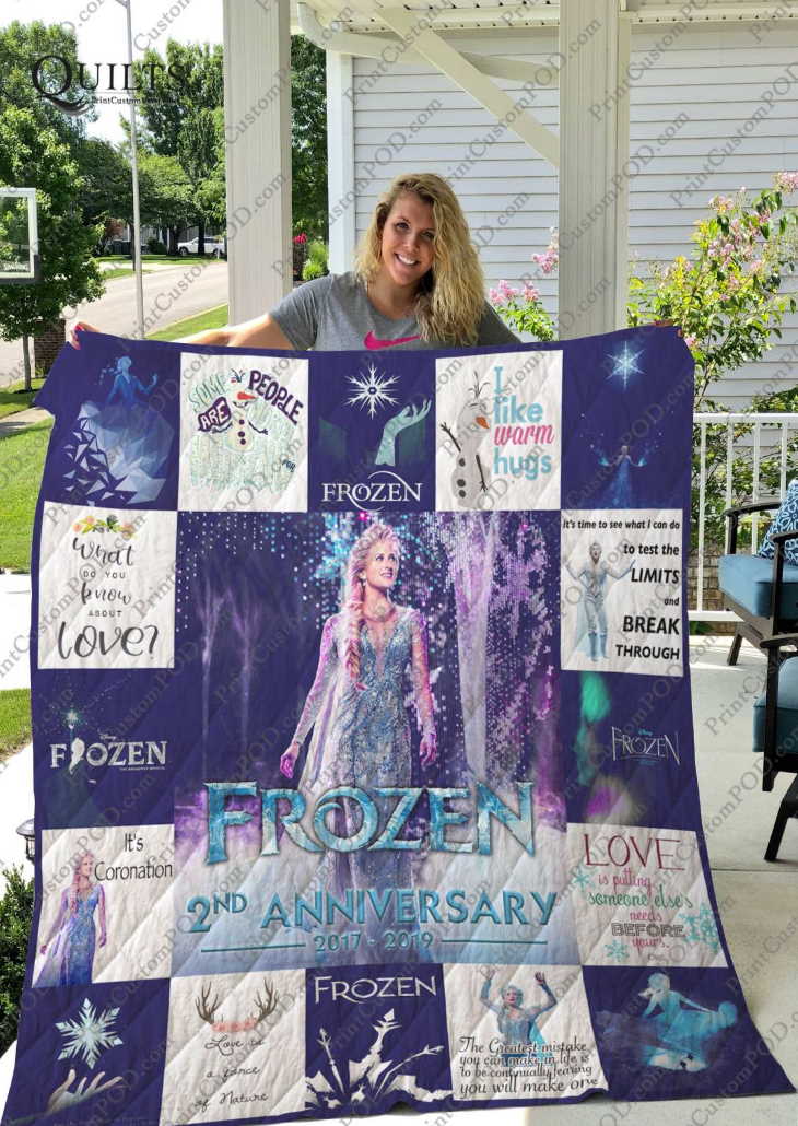 Frozen 2Nd Annisary 3D Customized Quilt Blanket