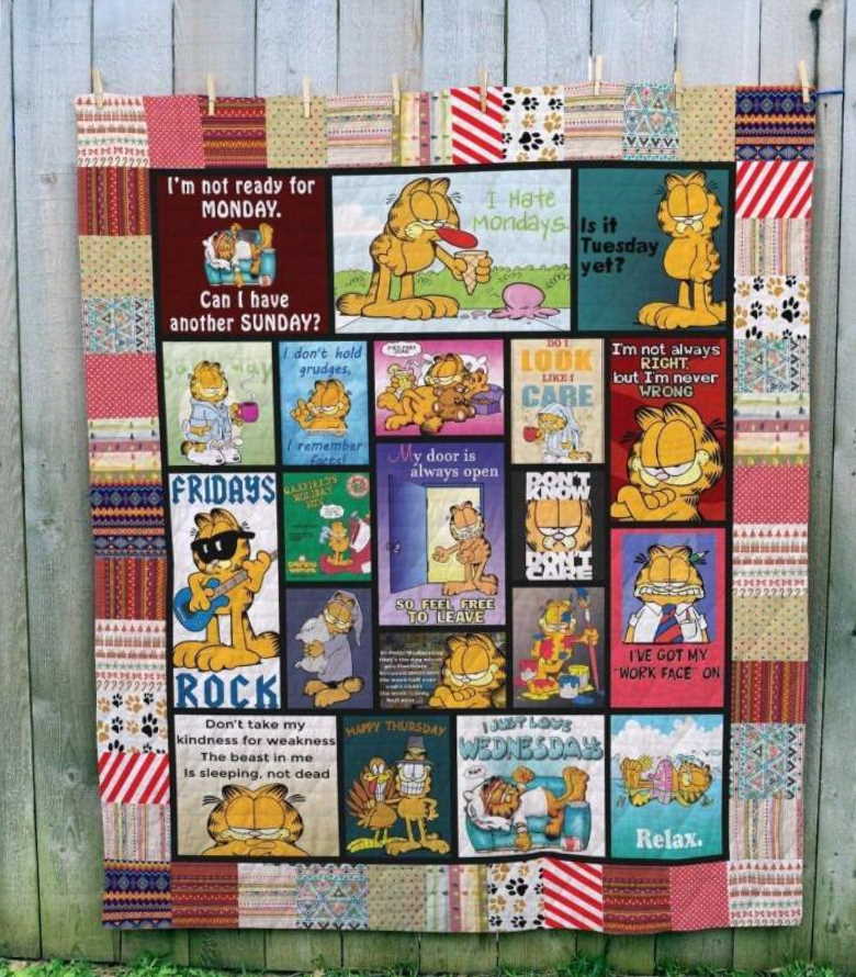 Garfield 3D Customized Quilt Blanket