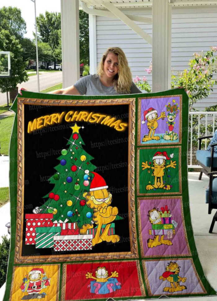 Garfield Christmas 3D Quilt Blanket