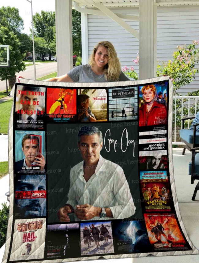 George Clooney 3D Quilt Blanket