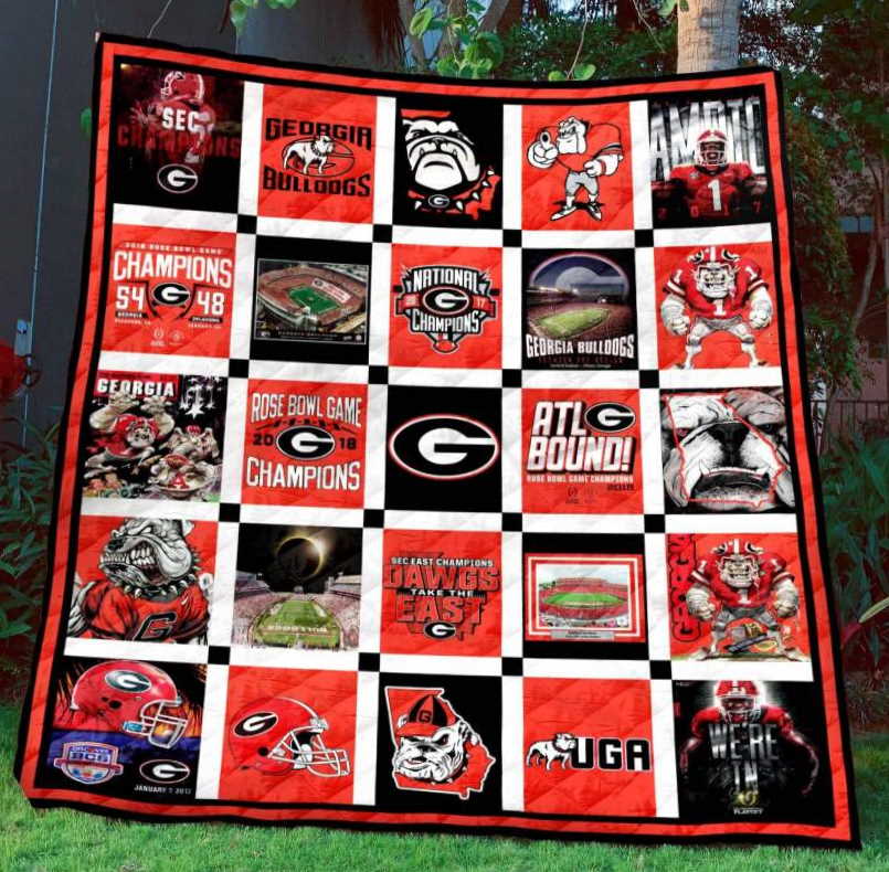 Georgia Bulldogs Version 3D Customized Quilt Blanket