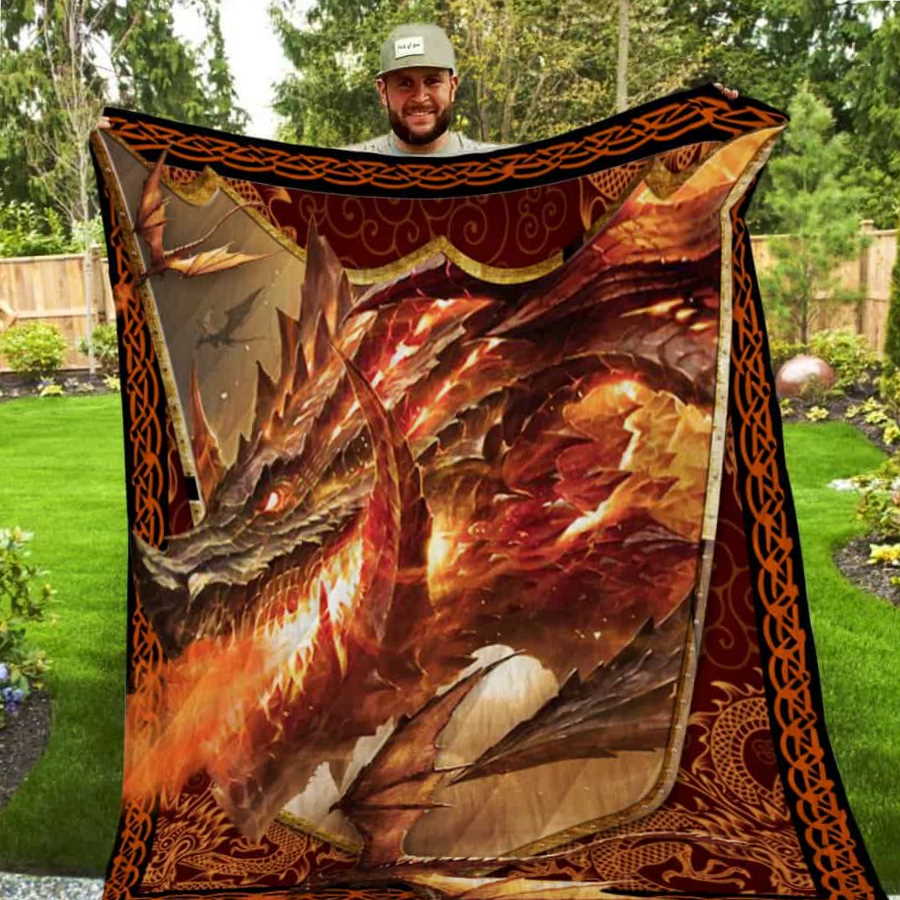 Ghost Dragon Washable 3D Customized Quilt Blanket