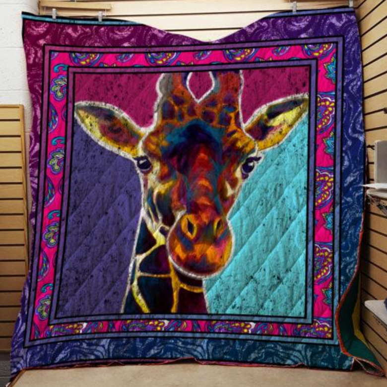 Giraffe 3D Customized Quilt Blanket