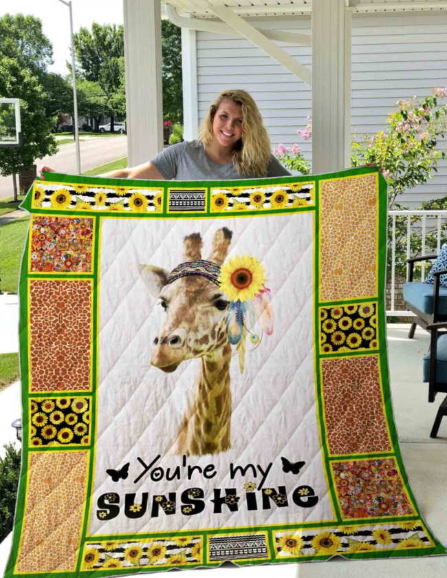 Giraffe Hippie 3D Quilt Blanket