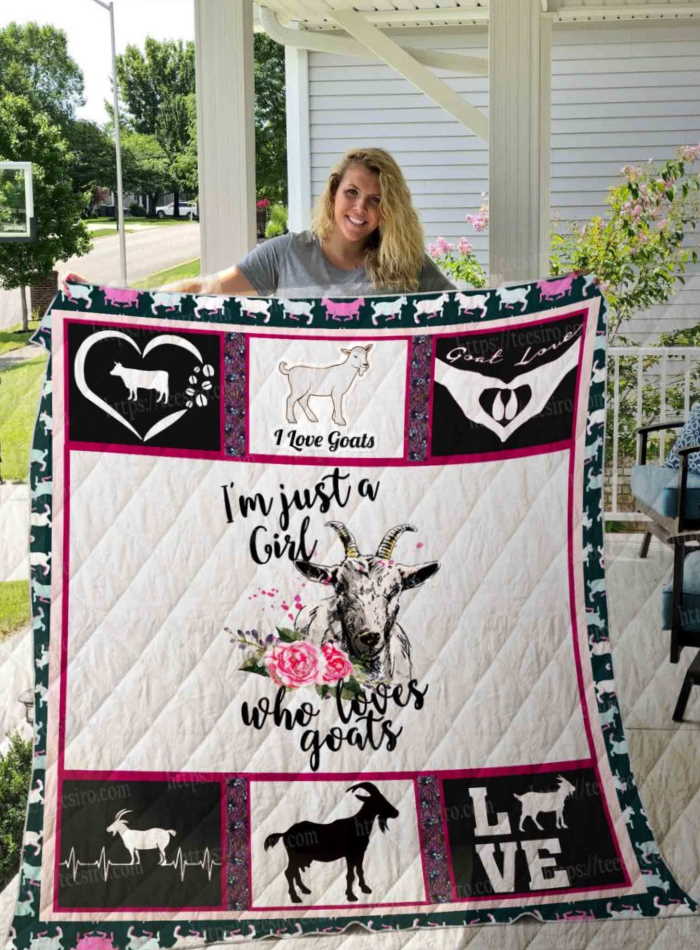 Girl Loves Goat 3D Quilt Blanket