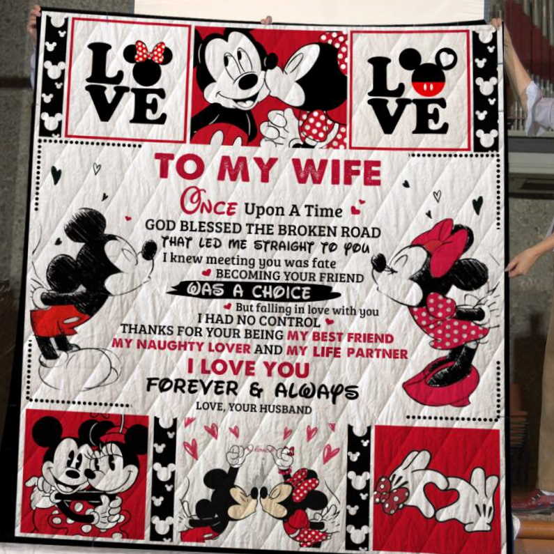 God Blessed The Broken Road Mickey 3D Quilt Blanket