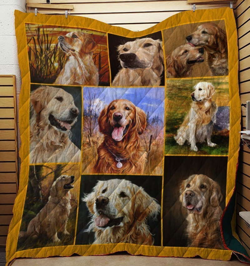 Golden Retriever Dog Blanketcustomize Quilt Blanket