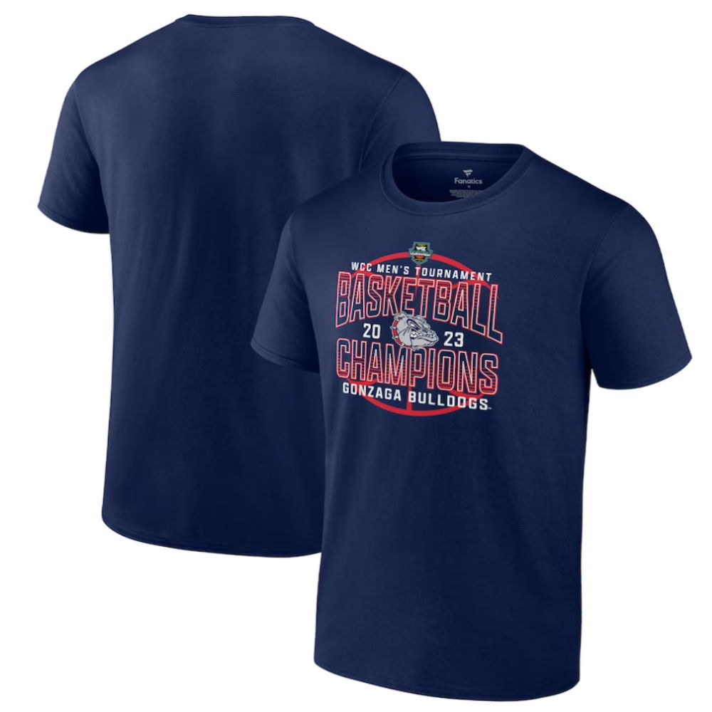 Gonzaga Bulldogs 2023 WCC Men’s Basketball Conference Tournament Champions T-Shirt