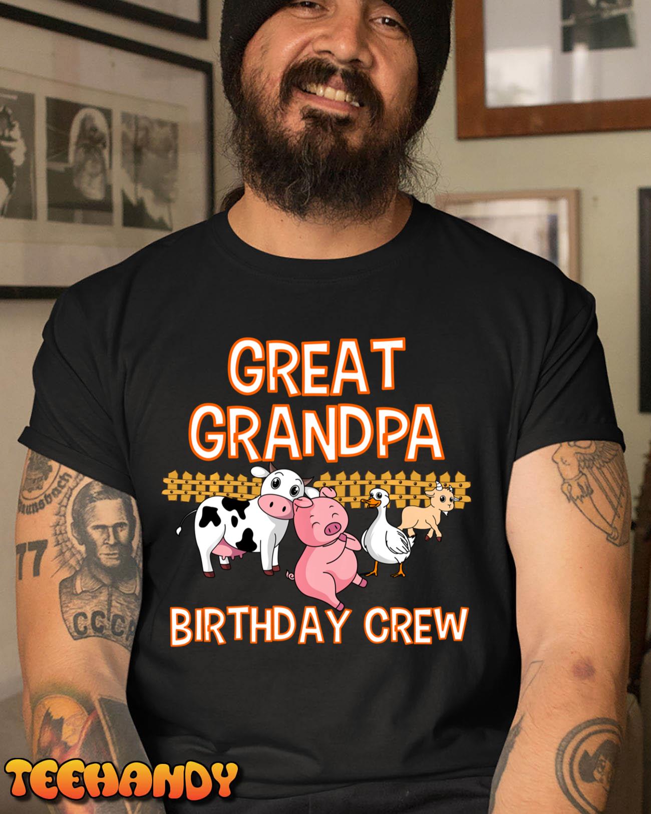 Great Grandpa Birthday Crew Farm Animal Bday Party Sweatshirt