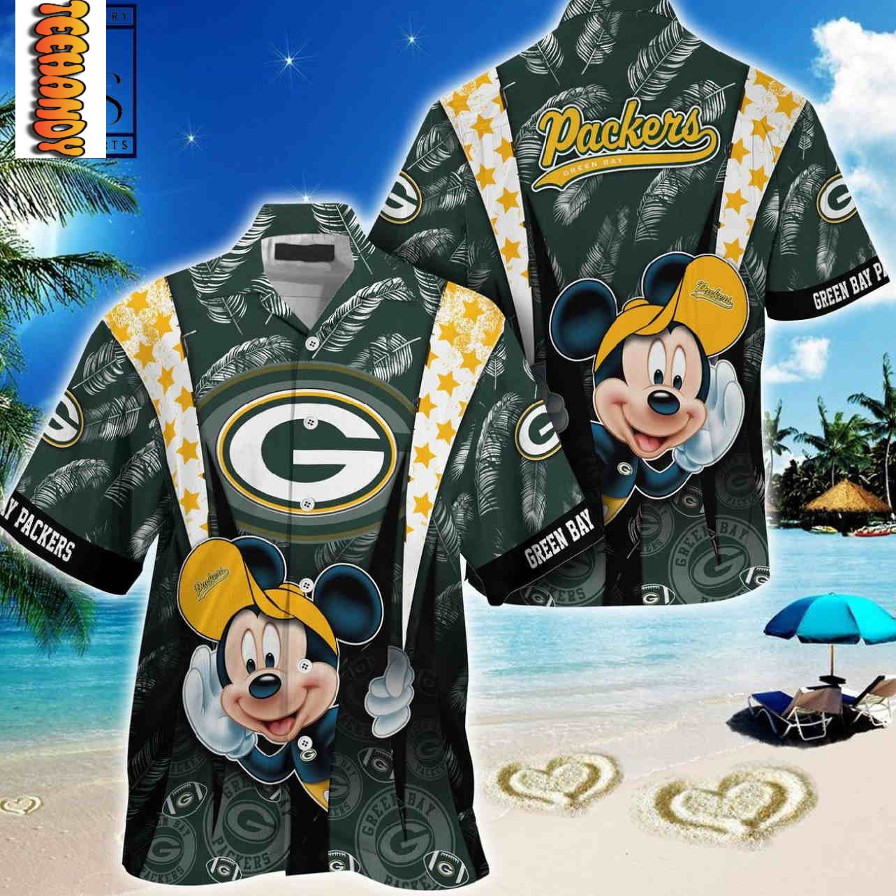 Mickey Mouse Green Bay Packers Shirt