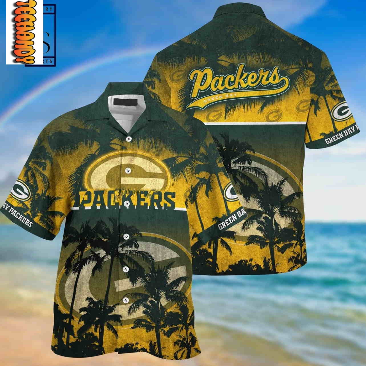 Green Bay Packers Palm Hawaiian Shirt