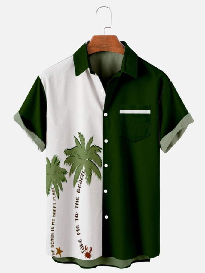 Green Coconut Tree Hawaiian Shirt