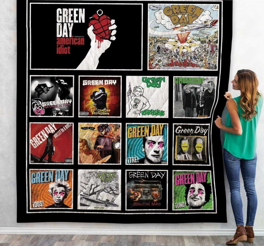 Green Day Albums 3D Customized Quilt Blanket