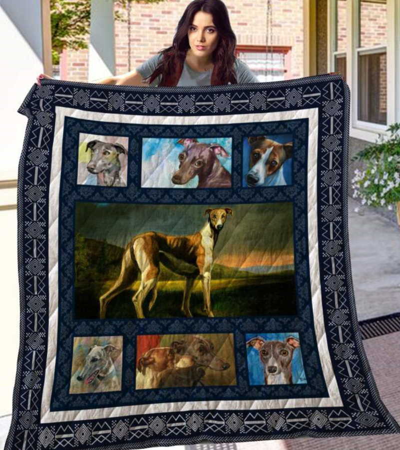 Greyhound 3D Quilt Blanket