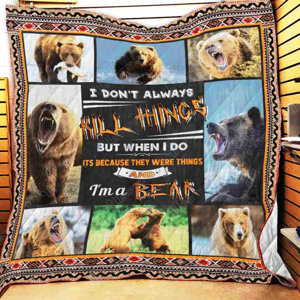 Grizzly Bear 3D Quilt Blanket