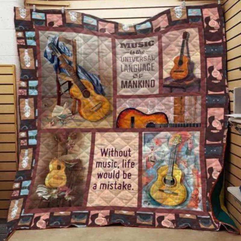 Guitarist Mankind 3D Customized Quilt Blanket