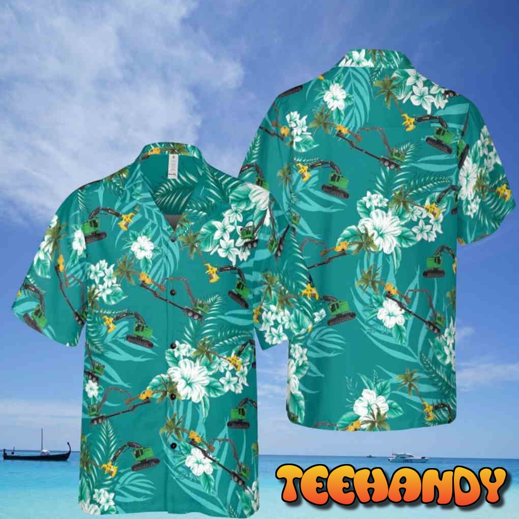 Gus Runde Teal Hawaiian Shirt