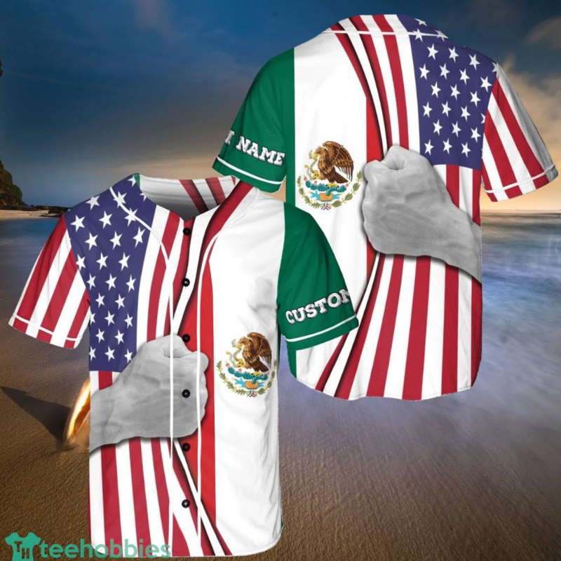 Hande Mexico and US Flag Baseball Jerseys