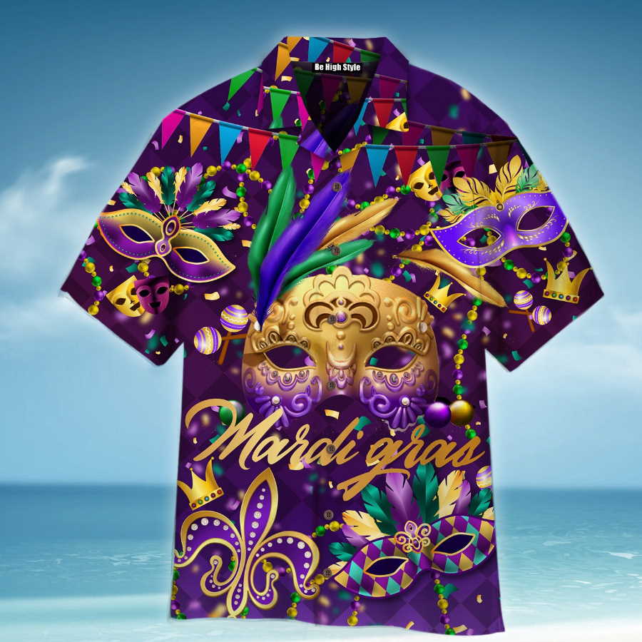 Happy Mardi Gras Hawaiian Shirt And Short