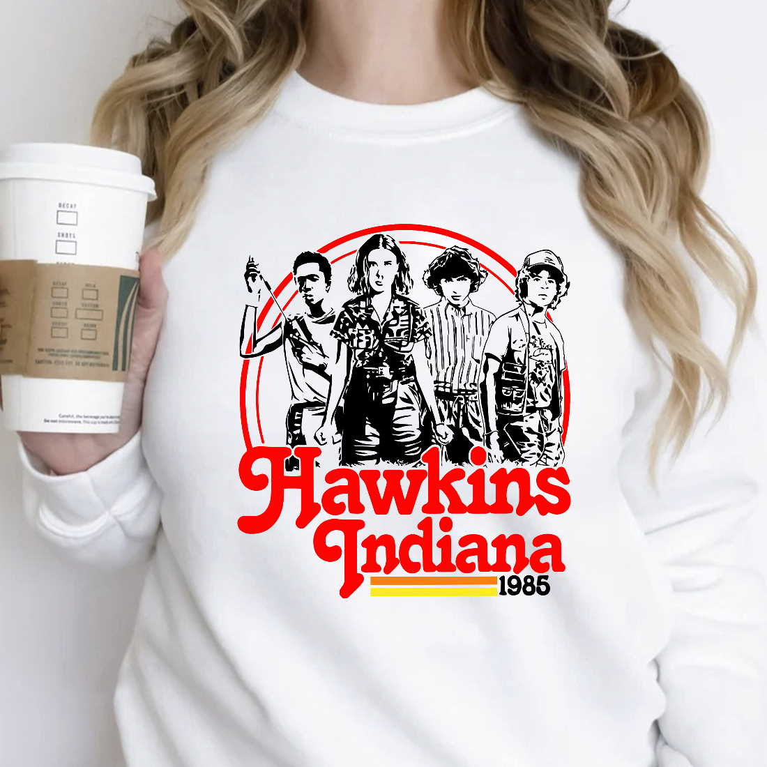 Hawkins Indiana Sweatshirt The Upside Down Hawkins 1985 Middle School Series Shirt