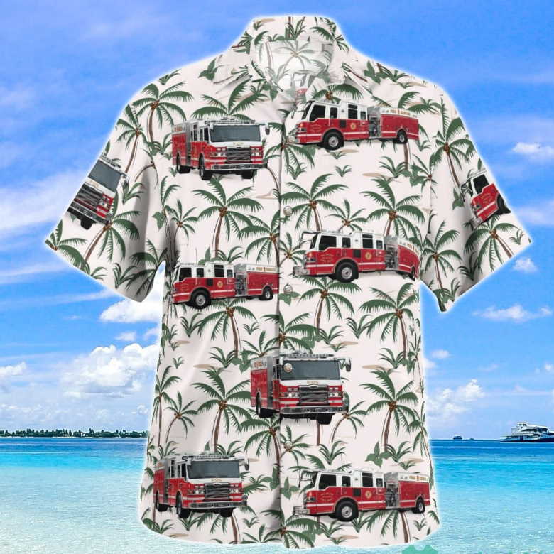 Hillburn FD New York Coconut Pattern Aloha Summer Gift Hawaiian Shirt