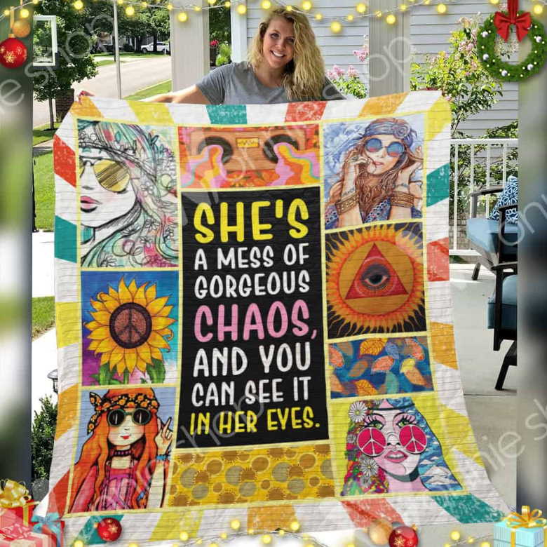 Hippie Gorgeous Chaos 3D Quilt Blanket