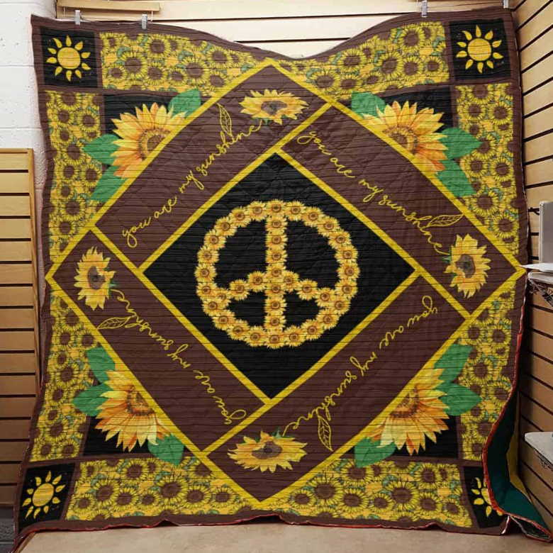 Hippie Peace 3D Customized Quilt Blanket