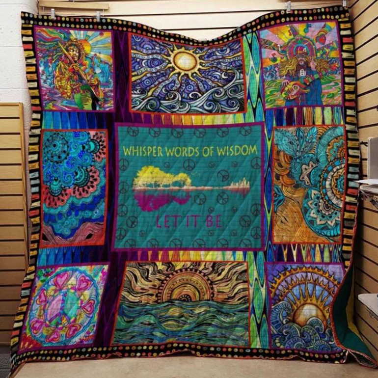 Hippie Whisper Words Of Wisdom 3D Quilt Blanket