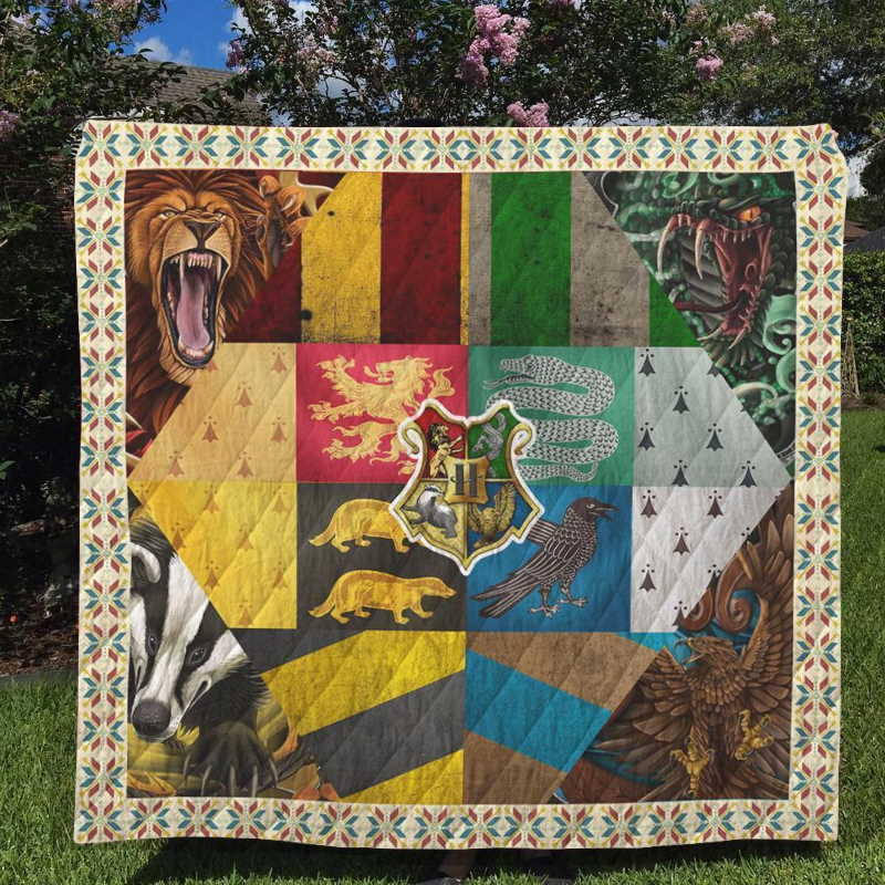 Hogwarts Logo Harry Potter 3D Customize Quilt Blanket