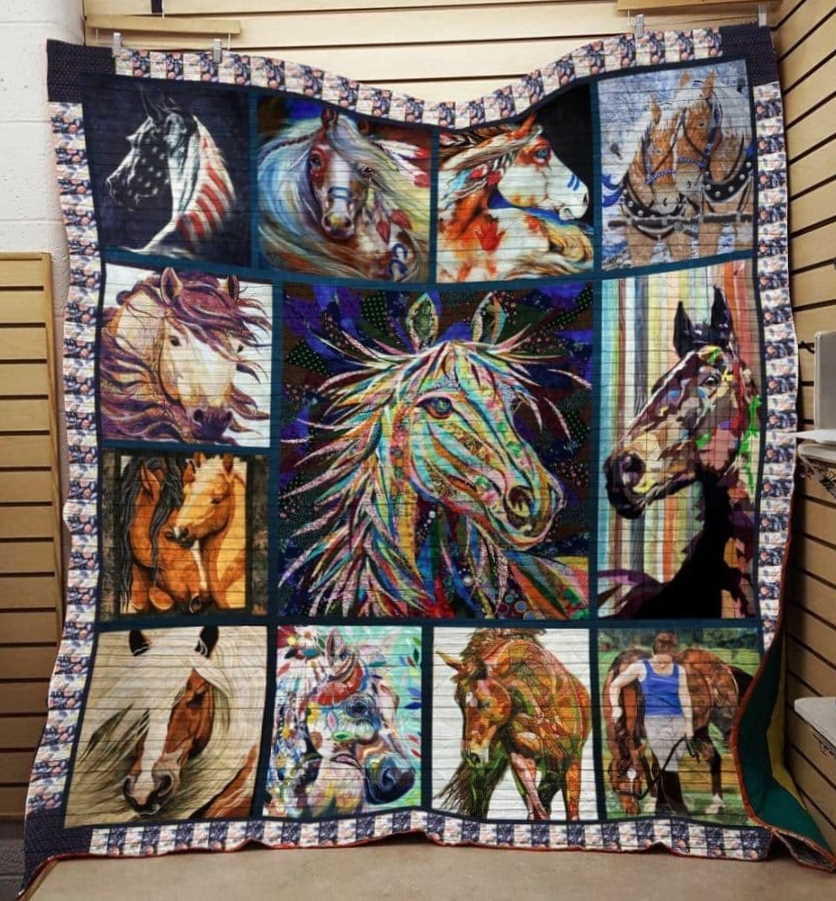 Horse My Crazy Horse 3D Quilt Blanket