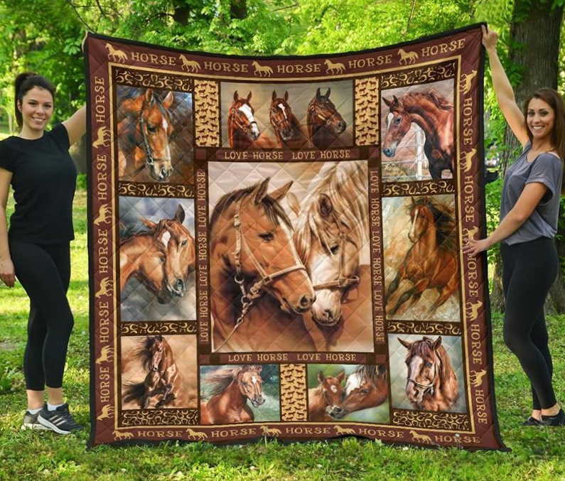 Horse Passion Life 3D Quilt Blanket