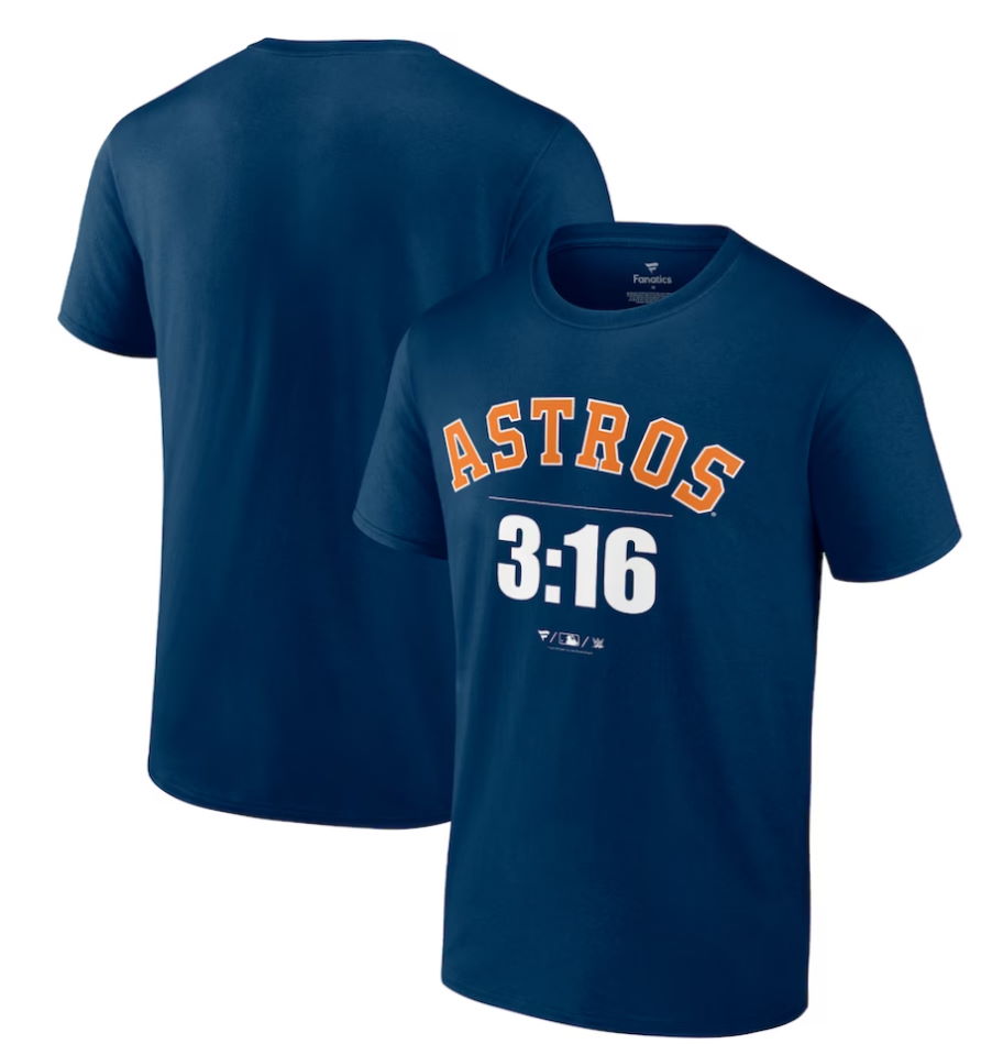 Houston Astros Stone Cold Steve Austin Navy 3:16 T-Shirt