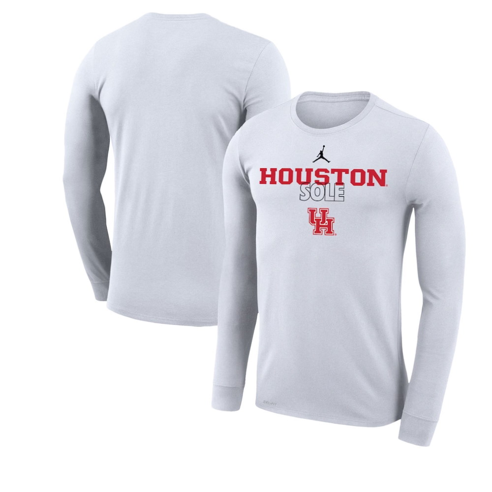 Houston Cougars Sole On Court Bench Long Sleeve T-Shirt