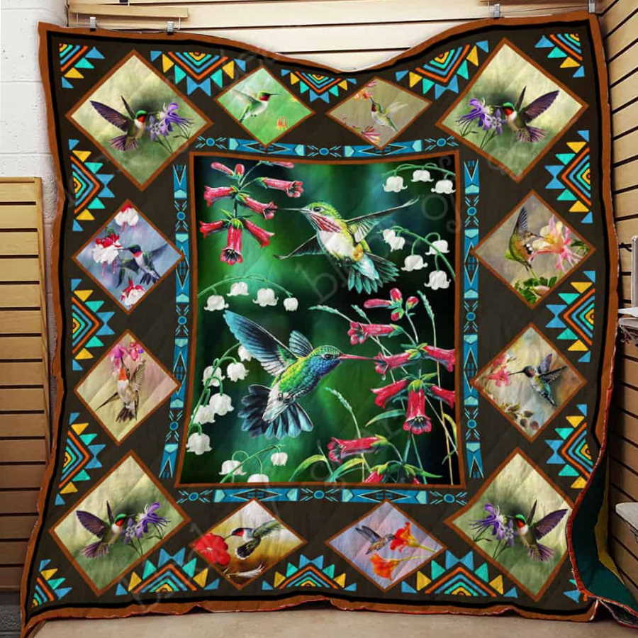 Hummingbird Great Gift 3D Quilt Blanket