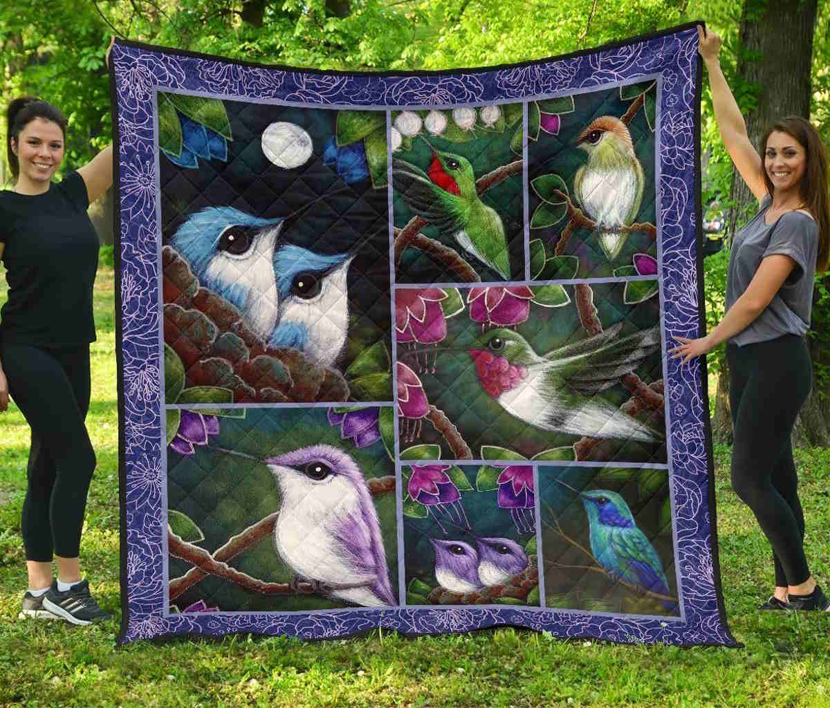 Hummingbird It’S Sweetest Quilt Blanket