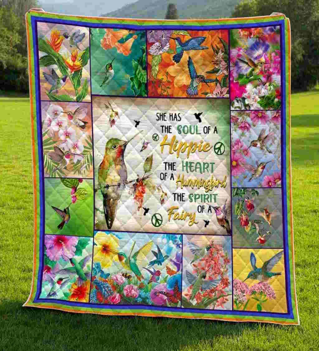 Hummingbird The Heart Of Humming Bird Quilt Blanket